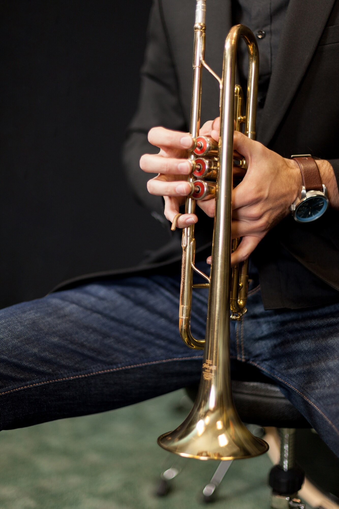 Trumpet Player With His Instrument 23 2147624319